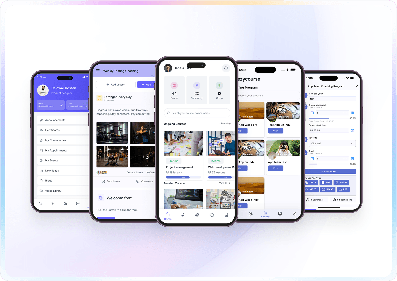 EzyCourse email automation preview