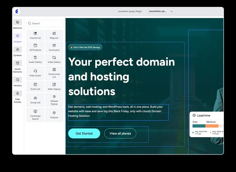 Drag and drop builder interface