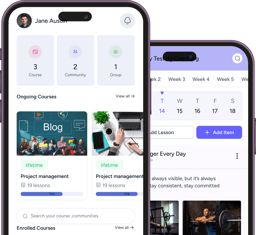 EzyCourse Mobile App Preview