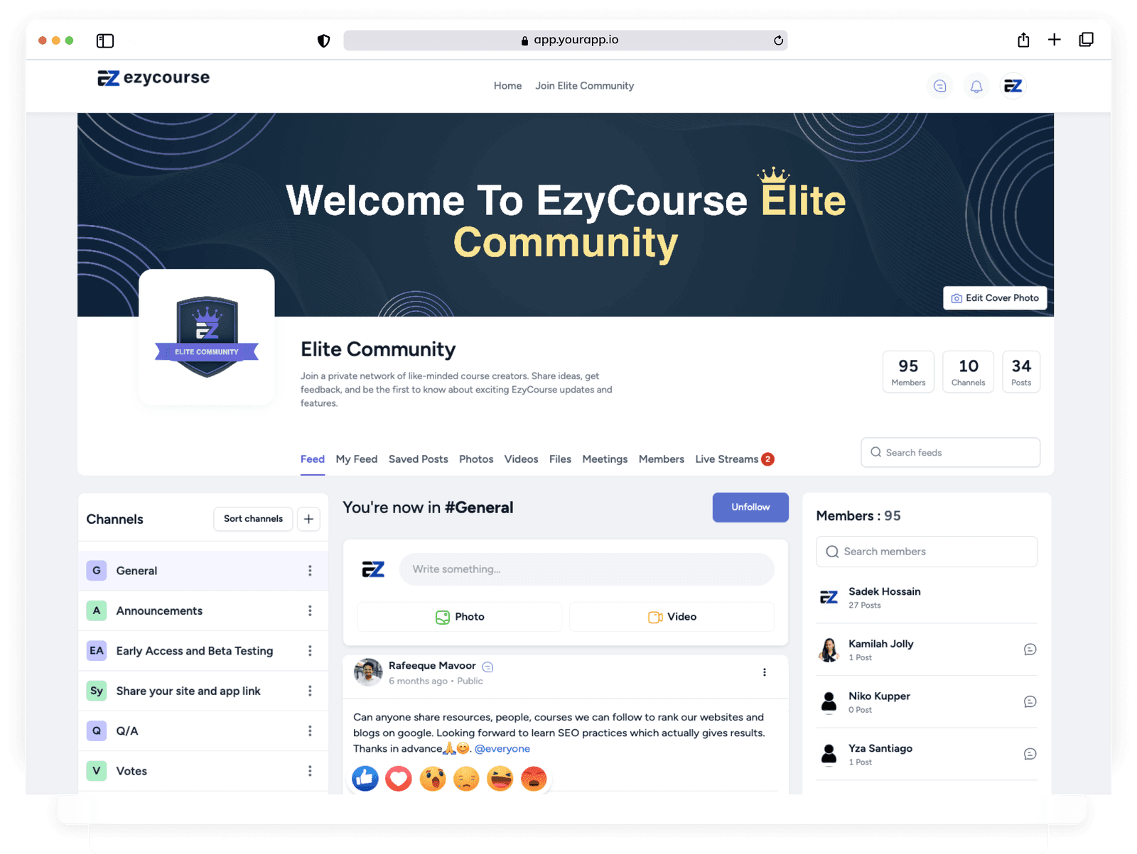 EzyCourse Feature preview